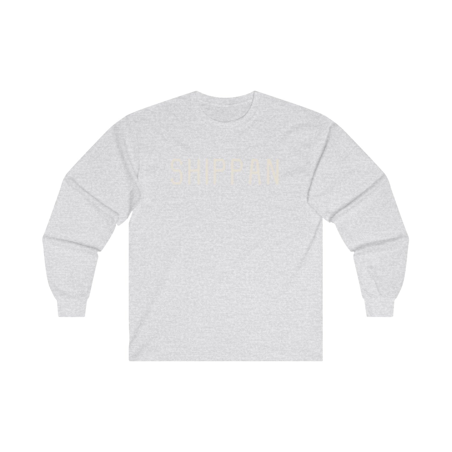 Shippan Unisex Cotton Long Sleeve Tee - Ash Grey