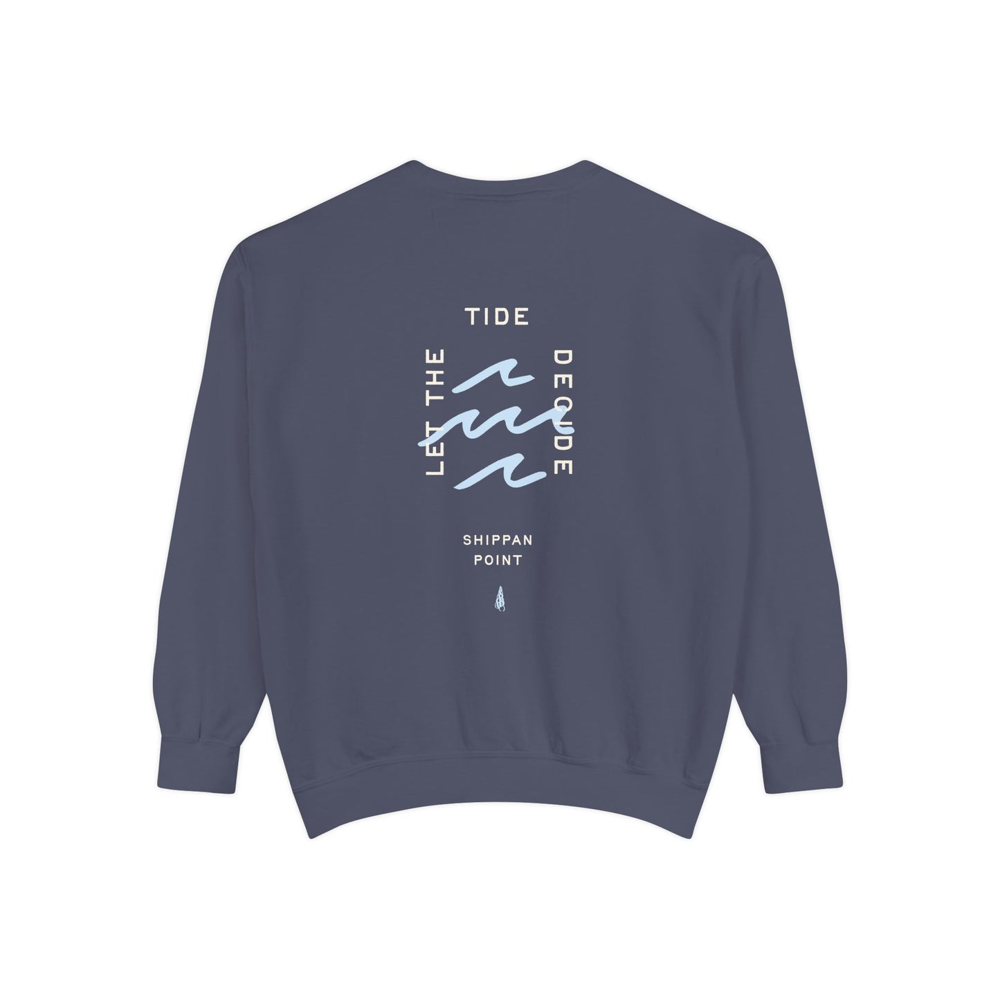 Let The Tide Decide Crewneck Sweatshirt - Denim Blue