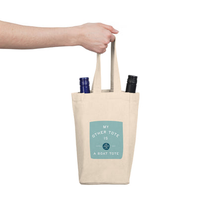 Double Wine Tote Bag - Blue