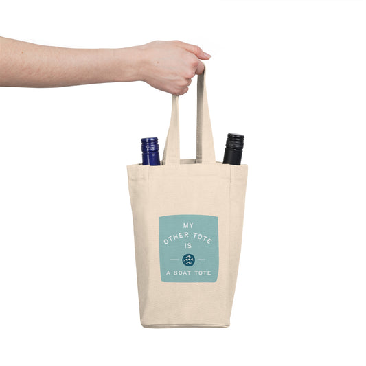 Double Wine Tote Bag - Blue