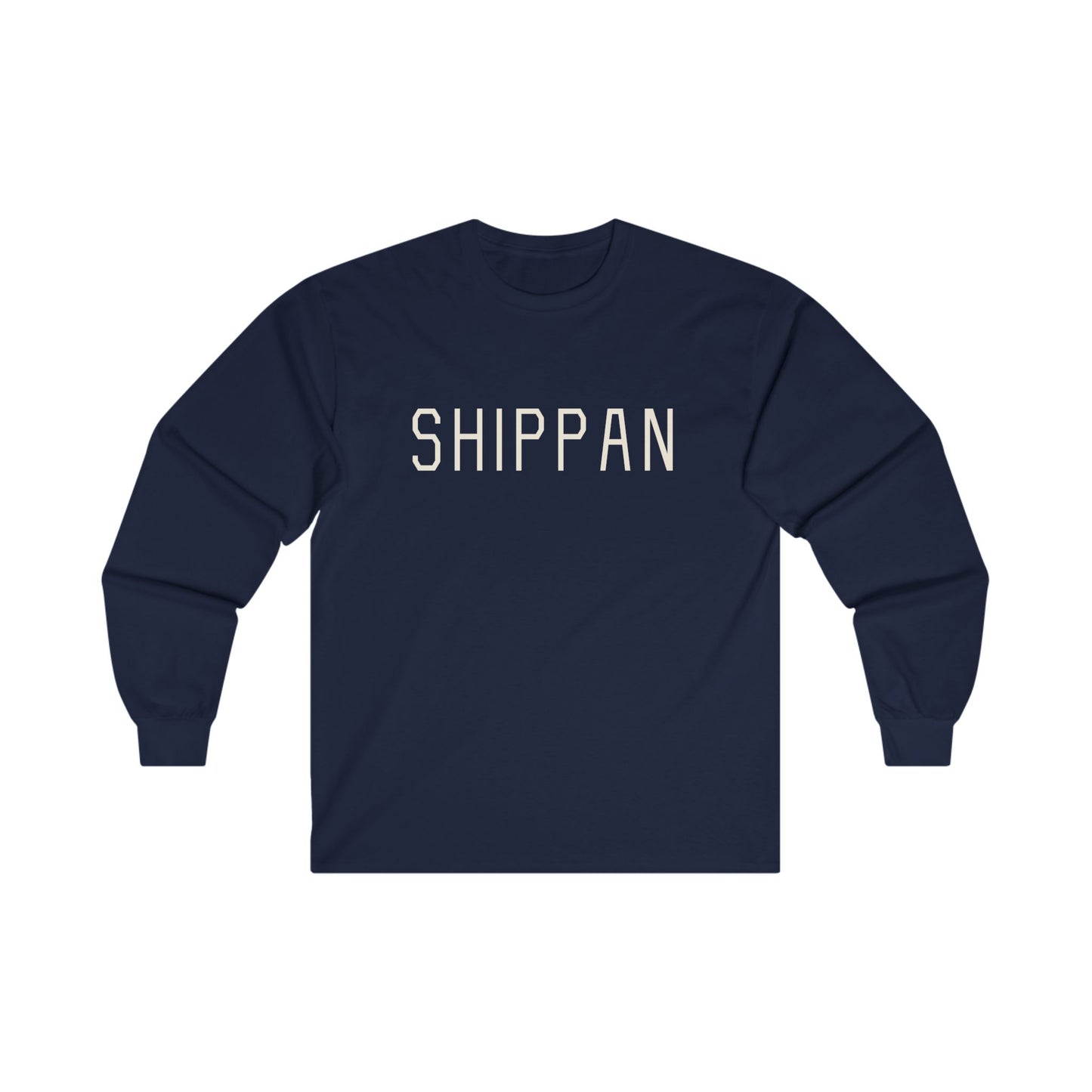 Shippan Unisex Cotton Long Sleeve Tee - Navy