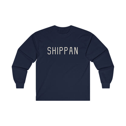 Shippan Unisex Cotton Long Sleeve Tee - Navy