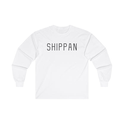 Shippan Unisex Cotton Long Sleeve Tee - White