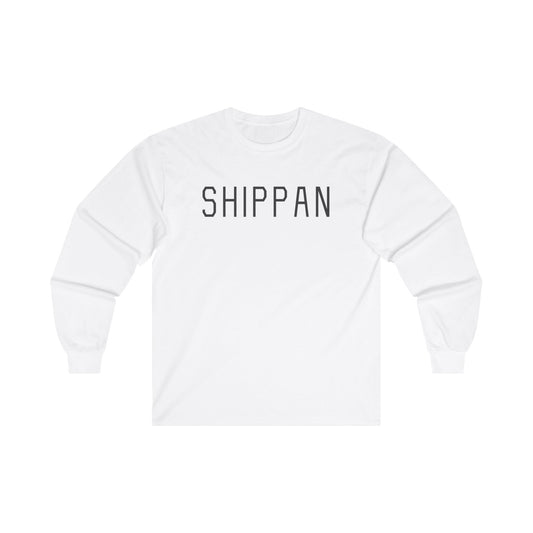 Shippan Unisex Cotton Long Sleeve Tee - White