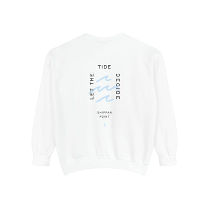 Let The Tide Decide Crewneck Sweatshirt - White