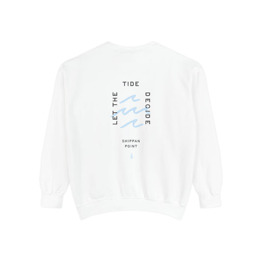 Let The Tide Decide Crewneck Sweatshirt - White